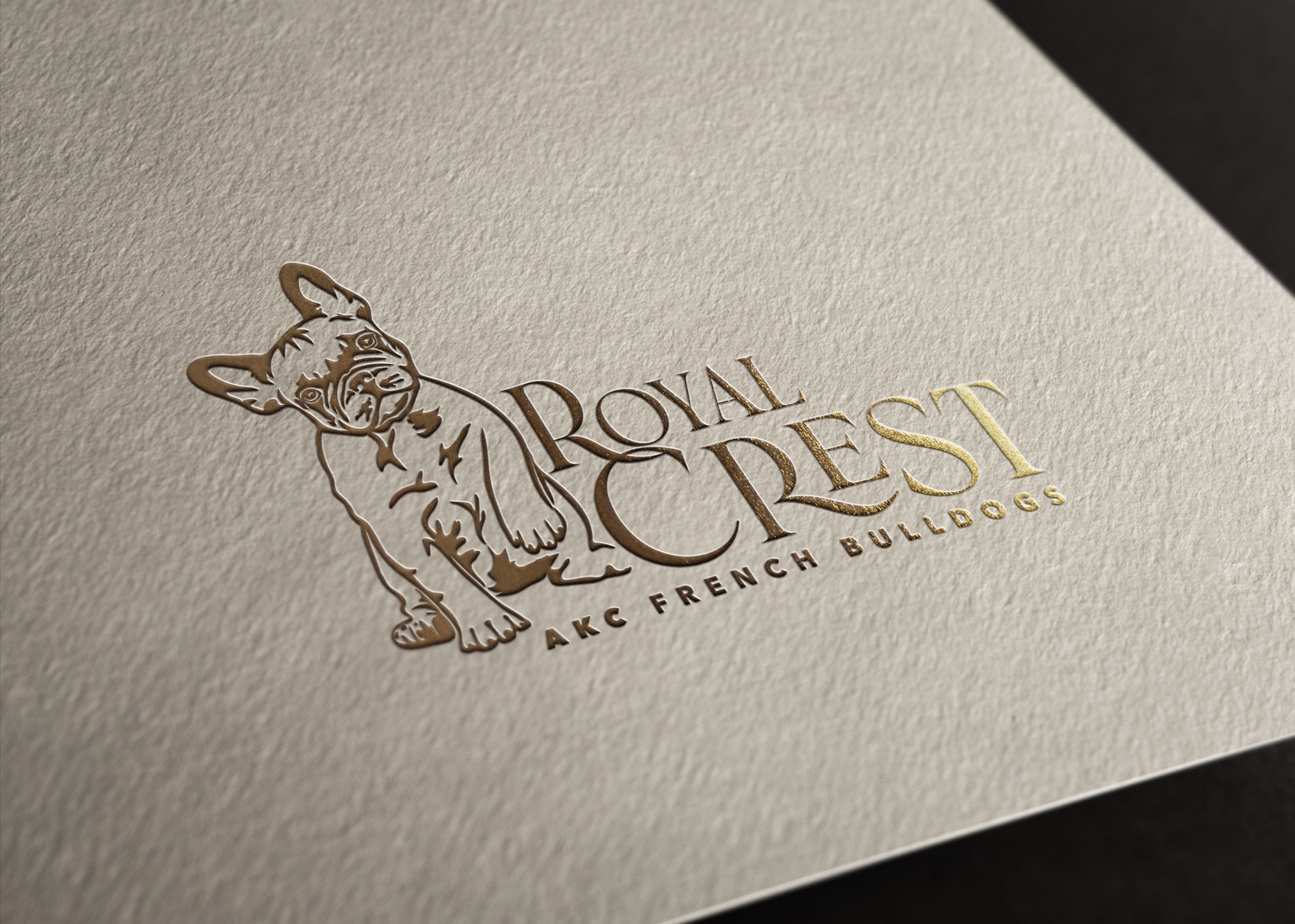 Logo french bulldog puppy