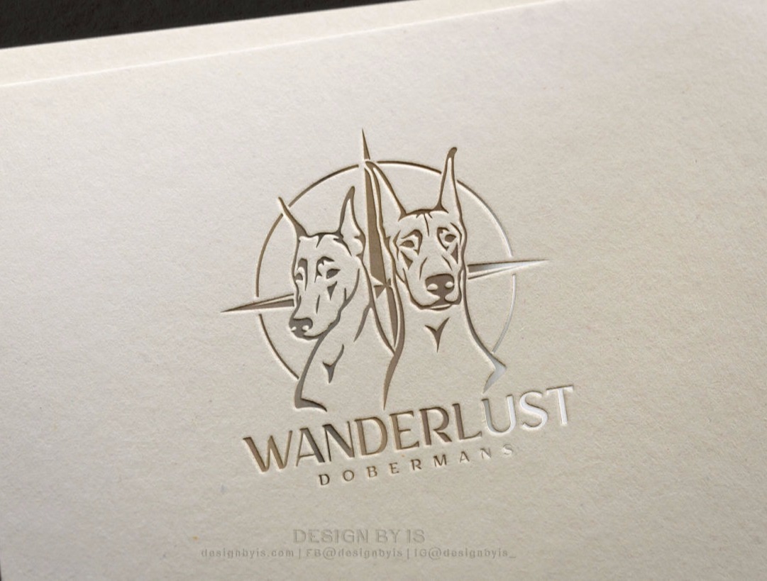 Wanderlust Dobermans kennel logo